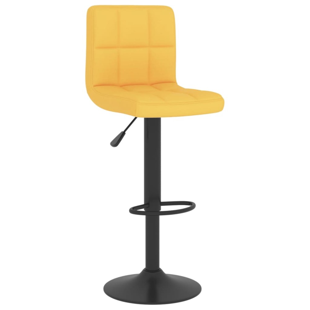 vidaXL Scaun de bar, galben muștar, material textil