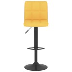 vidaXL Scaun de bar, galben muștar, material textil vidaXL Scaun de bar, galben muștar, material textil