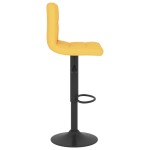 vidaXL Scaun de bar, galben muștar, material textil vidaXL Scaun de bar, galben muștar, material textil