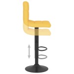 vidaXL Scaun de bar, galben muștar, material textil vidaXL Scaun de bar, galben muștar, material textil