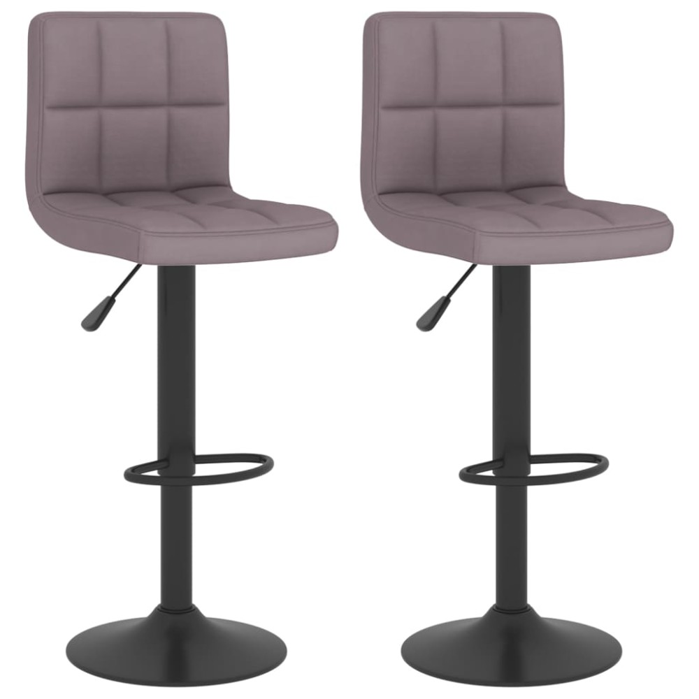 vidaXL Scaune de bar, 2 buc., gri taupe, material textil