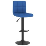 vidaXL Scaune de bar, 2 buc., albastru, material textil vidaXL Scaune de bar, 2 buc., albastru, material textil