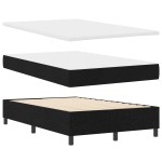 vidaXL Pat cu arcuri cu saltea Negru 120 x 200 cm țesătură vidaXL Pat cu arcuri cu saltea Negru 120 x 200 cm țesătură