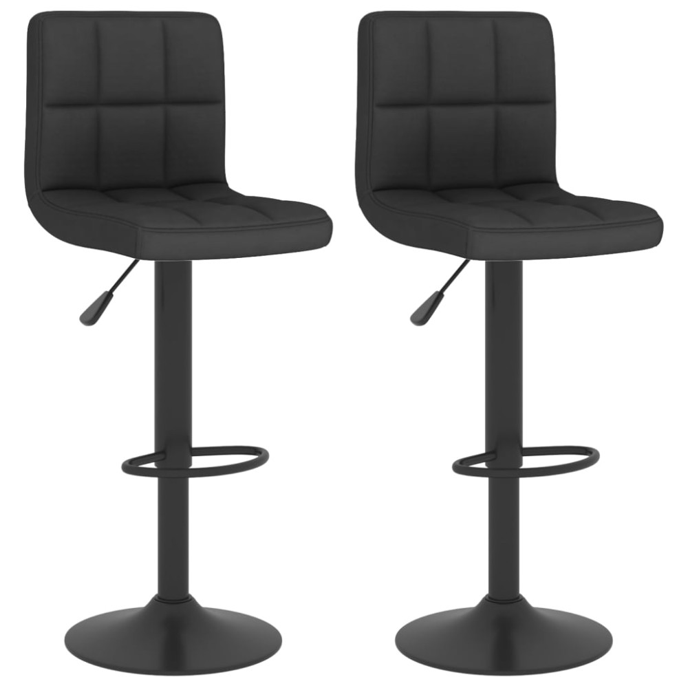 vidaXL Scaune de bar, 2 buc., negru, material textil