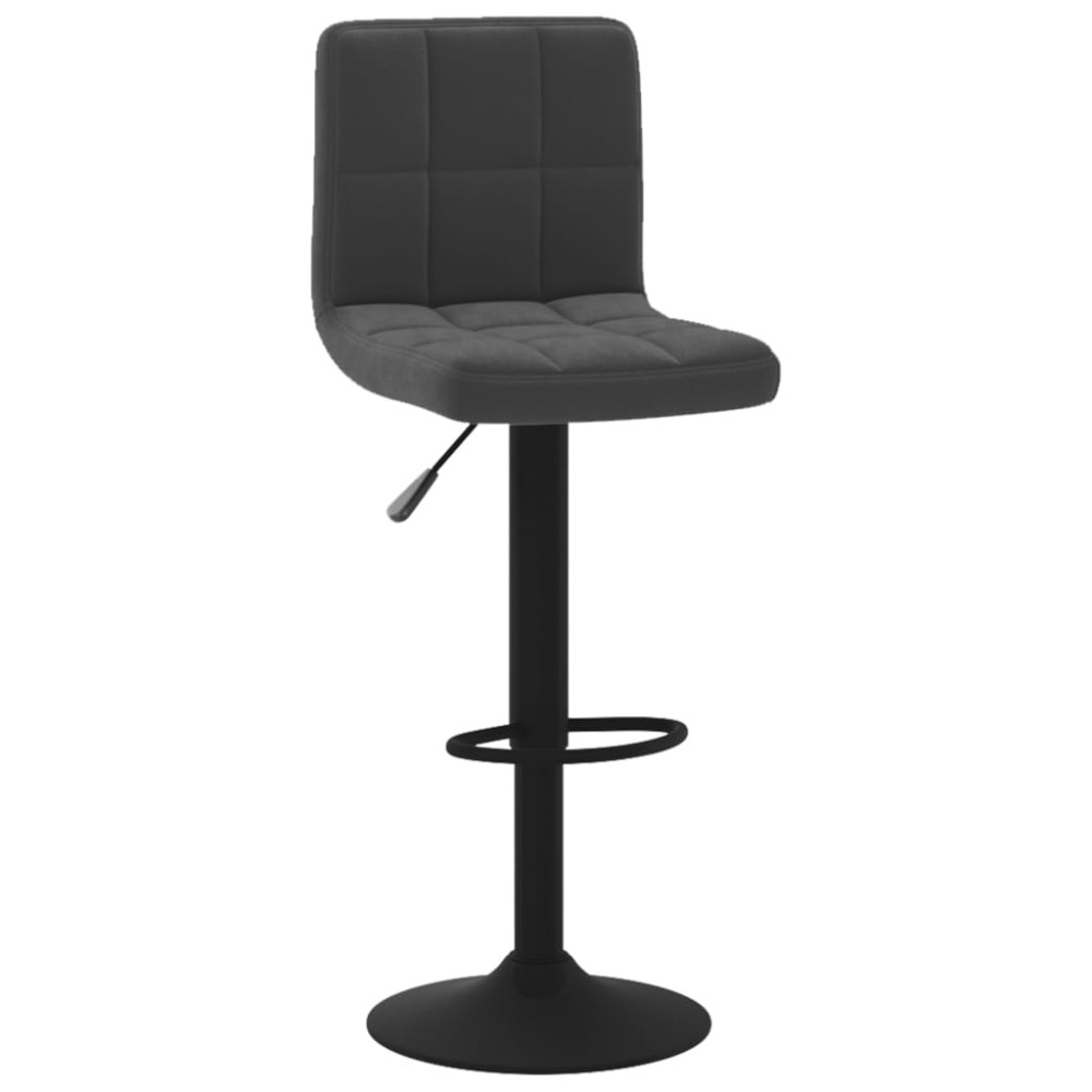 vidaXL Scaun de bar, negru, catifea