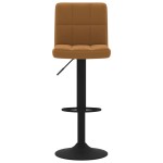 vidaXL Scaun de bar, maro, catifea vidaXL Scaun de bar, maro, catifea