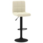 vidaXL Scaun de bar, crem, catifea vidaXL Scaun de bar, crem, catifea