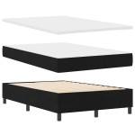 vidaXL Pat cu arcuri cu saltea Negru 120 x 200 cm țesătură vidaXL Pat cu arcuri cu saltea Negru 120 x 200 cm țesătură