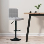 vidaXL Scaun de bar, gri deschis, catifea vidaXL Scaun de bar, gri deschis, catifea