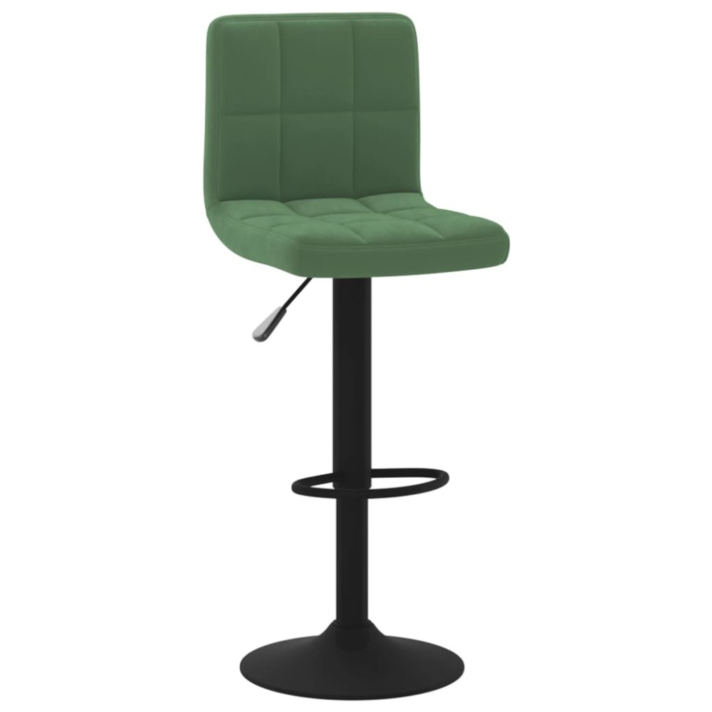 vidaXL Scaun de bar, verde închis, catifea