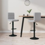 vidaXL Scaune de bar, 2 buc., gri deschis, catifea vidaXL Scaune de bar, 2 buc., gri deschis, catifea