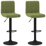vidaXL Scaune de bar, 2 buc., verde deschis, catifea vidaXL Scaune de bar, 2 buc., verde deschis, catifea