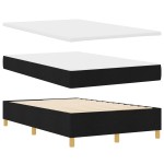 vidaXL Pat cu arcuri cu saltea Negru 120 x 200 cm țesătură vidaXL Pat cu arcuri cu saltea Negru 120 x 200 cm țesătură
