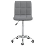 vidaXL Scaun de birou pivotant, gri deschis, material textil vidaXL Scaun de birou pivotant, gri deschis, material textil