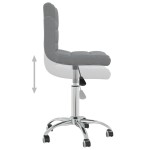 vidaXL Scaun de birou pivotant, gri deschis, material textil vidaXL Scaun de birou pivotant, gri deschis, material textil