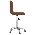 vidaXL Scaun de birou pivotant, maro, material textil vidaXL Scaun de birou pivotant, maro, material textil