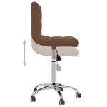 vidaXL Scaun de birou pivotant, maro, material textil vidaXL Scaun de birou pivotant, maro, material textil