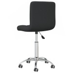 vidaXL Scaun de birou pivotant, negru, material textil vidaXL Scaun de birou pivotant, negru, material textil