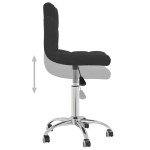vidaXL Scaun de birou pivotant, negru, material textil vidaXL Scaun de birou pivotant, negru, material textil