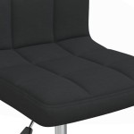 vidaXL Scaun de birou pivotant, negru, material textil vidaXL Scaun de birou pivotant, negru, material textil