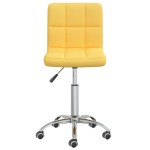 vidaXL Scaun de birou pivotant, galben muștar, material textil vidaXL Scaun de birou pivotant, galben muștar, material textil
