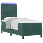 vidaXL Pat cu arcuri cu saltea Verde închis 80 x 200 cm Catifea vidaXL Pat cu arcuri cu saltea Verde închis 80 x 200 cm Catifea