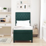 vidaXL Pat cu arcuri cu saltea Verde închis 80 x 200 cm Catifea vidaXL Pat cu arcuri cu saltea Verde închis 80 x 200 cm Catifea