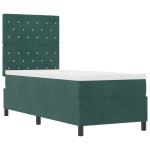 vidaXL Pat cu arcuri cu saltea Verde închis 80 x 200 cm Catifea vidaXL Pat cu arcuri cu saltea Verde închis 80 x 200 cm Catifea