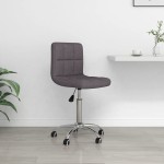 vidaXL Scaun de birou pivotant, gri taupe, material textil vidaXL Scaun de birou pivotant, gri taupe, material textil