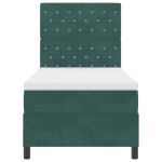 vidaXL Pat cu arcuri cu saltea Verde închis 90 x 200 cm Catifea vidaXL Pat cu arcuri cu saltea Verde închis 90 x 200 cm Catifea