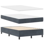 vidaXL Pat cu arcuri cu saltea Gri închis 120 x 200 cm Catifea vidaXL Pat cu arcuri cu saltea Gri închis 120 x 200 cm Catifea