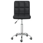 vidaXL Scaun de birou pivotant, negru, piele ecologică vidaXL Scaun de birou pivotant, negru, piele ecologică