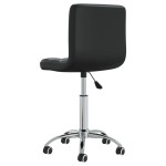 vidaXL Scaun de birou pivotant, negru, piele ecologică vidaXL Scaun de birou pivotant, negru, piele ecologică