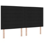 vidaXL Pat cu arcuri cu saltea Negru 200 x 200 cm țesătură vidaXL Pat cu arcuri cu saltea Negru 200 x 200 cm țesătură