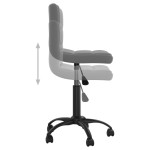 vidaXL Scaun de birou pivotant, gri închis, catifea vidaXL Scaun de birou pivotant, gri închis, catifea