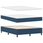 vidaXL <strong>Pat cu saltea cu arcuri și LED Albastru 140x200 cm</strong> - Țesătură vidaXL <strong>Pat cu saltea cu arcuri și LED Albastru 140x200 cm</strong> - Țesătură
