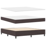 vidaXL Pat cu arcuri cu saltea Maro închis 180 x 200 cm țesătură vidaXL Pat cu arcuri cu saltea Maro închis 180 x 200 cm țesătură