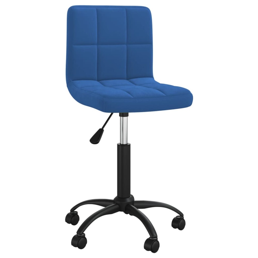 vidaXL Scaun de birou pivotant, albastru, catifea