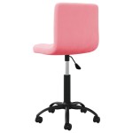 vidaXL Scaun de birou pivotant, roz, catifea vidaXL Scaun de birou pivotant, roz, catifea