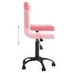 vidaXL Scaun de birou pivotant, roz, catifea vidaXL Scaun de birou pivotant, roz, catifea