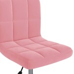 vidaXL Scaun de birou pivotant, roz, catifea vidaXL Scaun de birou pivotant, roz, catifea