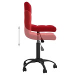 vidaXL Scaun de birou pivotant, roșu vin, catifea vidaXL Scaun de birou pivotant, roșu vin, catifea