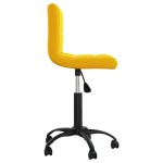 vidaXL Scaun de birou pivotant, galben muștar, catifea vidaXL Scaun de birou pivotant, galben muștar, catifea