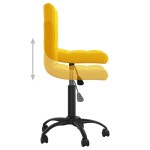 vidaXL Scaun de birou pivotant, galben muștar, catifea vidaXL Scaun de birou pivotant, galben muștar, catifea