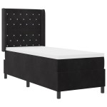 vidaXL Pat cu boxă spring LED și saltea Negru 80 x 200 cm Catifea vidaXL Pat cu boxă spring LED și saltea Negru 80 x 200 cm Catifea