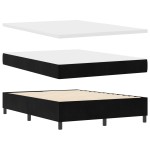 vidaXL Pat cu boxă spring LED și saltea Negru 140 x 200 cm Catifea vidaXL Pat cu boxă spring LED și saltea Negru 140 x 200 cm Catifea