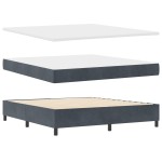 vidaXL Pat cu boxă spring LED și saltea Argyle Gri închis 180 x 200 cm