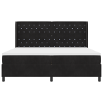 vidaXL Pat cu boxă spring LED și saltea Negru 200 x 200 cm Catifea vidaXL Pat cu boxă spring LED și saltea Negru 200 x 200 cm Catifea