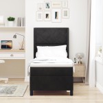 vidaXL Pat cu boxă spring LED și saltea Negru 80 x 200 cm Catifea vidaXL Pat cu boxă spring LED și saltea Negru 80 x 200 cm Catifea