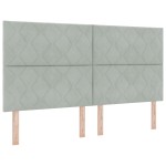 vidaXL Pat cu boxă spring LED și saltea Gri deschis 180 x 200 cm